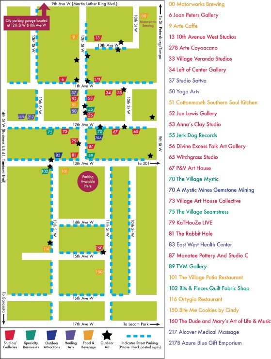 VOTA Art Walk Map